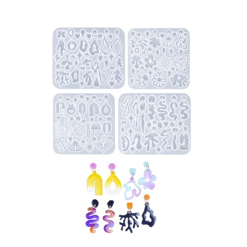Set Von 4 Geometrischen Unregelmäßigen Ohrring Epoxidform Ohrring Anhängerform Für Handwerksbegeisterte Schmuckwerkzeugwerkzeug Set Von 4 Geometrischen Unregelmäßigen Ohrring Epoxidform Ohrring Anhängerform Für Handwerksbegeisterte Schmuckwerkzeugwerkzeug von Dawutocap