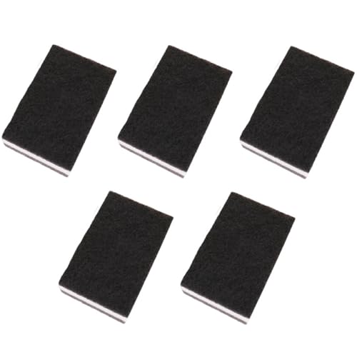 Soft Weich Geschirrschwamm, Reinigungsschwamm, Spülschwamm, Umweltfreundlicher Küchenschwamm, Naturschwamm, Spüllappen Geeignet Für Küchen, Bäder, Böden Und Wände (Schwarz,5 Stück) von Dawwoti
