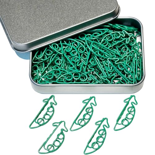 Niedliche Büroklammern, Erbsenform, Tier-Lesezeichen-Clips, verschiedene Farben, lustiges Bürogeschenk für Frauen, Männer, Kollegen, Lehrer, Studenten, Mädchen, Jungen, Schulbedarf, Geschenke, 60 von Daxtril