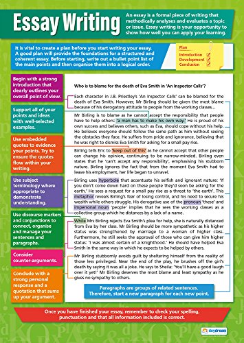 Daydream Education Poster „Essay Writing“, Englisch-Poster, Glanzpapier, 850 mm x 594 mm (A1), Sprachposter für Klassenzimmer, Lernposter von Daydream Education