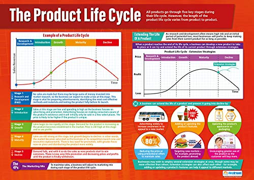 Daydream Education The Product Life Cycle Business-Poster, laminiertes Glanzpapier, 850 mm x 594 mm (A1) von Daydream Education