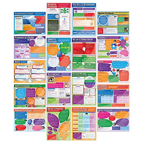 Daydream Education Poster für Psychologie, Glanzpapier, 850 mm x 594 mm (A1), Lehrtafeln für das Klassenzimmer, 20 Stück – auf Englisch von Daydream Education