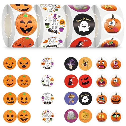 Halloween Aufkleber für Kinder, 2000 PCS Halloween Aufkleber, Halloween Kürbis Spinne Fledermaus Aufkleber Rolle, 28 Farben und Designs, Halloween Party Runde Aufkleber, für Halloween Dekorationen Halloween Aufkleber für Kinder, 2000 PCS Halloween Aufkleber, Halloween Kürbis Spinne Fledermaus Aufkleber Rolle, 28 Farben und Designs, Halloween Party Runde Aufkleber, für Halloween Dekorationen von Dayinkes