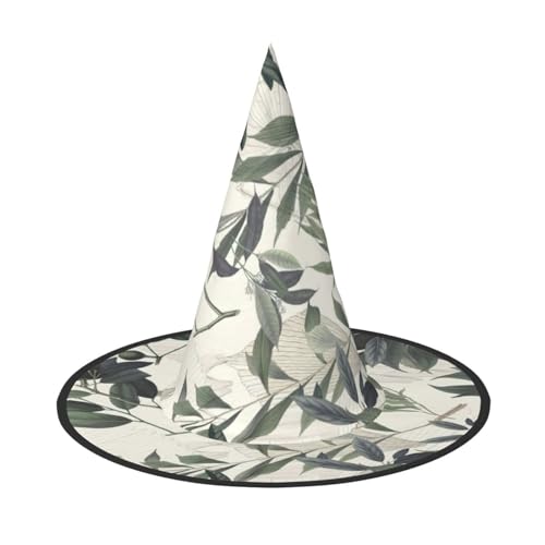 Niedlicher Palmenblätter-Druck, Halloween-Hut, Halloween-Dekoration, Karnevals-Zubehör, Dekoration für Gartenparty im Freien von Dayobob
