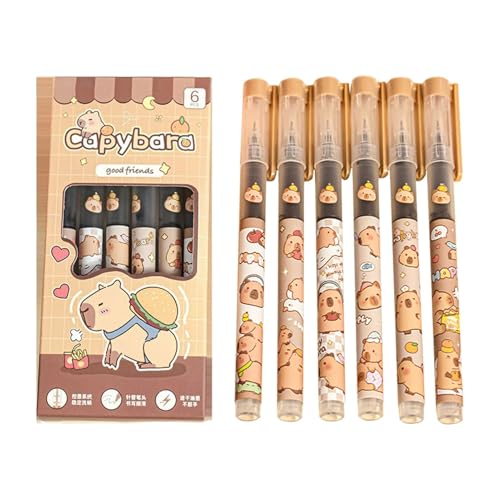 Dayysiuy 6 Stück Capybara Gelstifte, 0,5mm Niedliche Capybara Stifte, Schnelltrocknende Gelschreiber, Capybara Kugelschreiber Stifte Set Für Schule, Klassenzimmer, Arbeitsbereich, Zuhause Dayysiuy 6 Stück Capybara Gelstifte, 0,5mm Niedliche Capybara Stifte, Schnelltrocknende Gelschreiber, Capybara Kugelschreiber Stifte Set Für Schule, Klassenzimmer, Arbeitsbereich, Zuhause von Dayysiuy