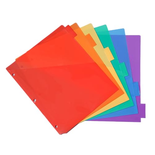 Dayysiuy Index Divider - Seitenregister Einsetzbare Große Lasche Für Ordner | Wasserdichte Regenbogenfarben Ordner Organisation Für Zuhause Büro Studentenwohnheim Schule von Dayysiuy