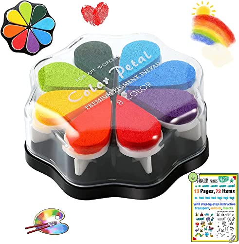 DazSpirit Stempelkissen Set, 8 Farben Stempel Fingerfarben Kinder Ungiftig Abwaschbar, Fingerabdruck Stempelkissen Bunt für DIY Leinwand, Hochzeit, Papier Handwerk, Geburtstag Geschenk DazSpirit Stempelkissen Set, 8 Farben Stempel Fingerfarben Kinder Ungiftig Abwaschbar, Fingerabdruck Stempelkissen Bunt für DIY Leinwand, Hochzeit, Papier Handwerk, Geburtstag Geschenk von DazSpirit