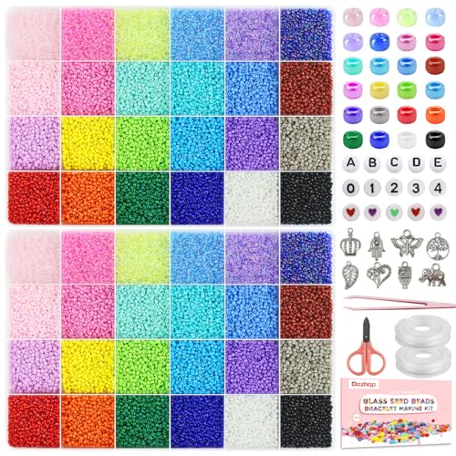 Dazhqp 49000 Stück 2mm Bunte Perlen Für Armbänder, Armbänder Selber Machen Mit Glasperlen, Perlen Zum Auffädeln Set Für Feiertage, Geburtstage, Beads For Jewellery Making Dazhqp 49000 Stück 2mm Bunte Perlen Für Armbänder, Armbänder Selber Machen Mit Glasperlen, Perlen Zum Auffädeln Set Für Feiertage, Geburtstage, Beads For Jewellery Making von Dazhqp
