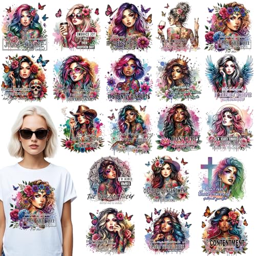 Dazoratix Bad Girls Bügelbilder – 20 Blatt Sonnenblumen-Tattoos für Frauen, DTF, bereit zum Drücken, für T-Shirts, große inspirierende Wärmepflaster, Aufkleber, Vinyl-Aufkleber für Kleidung, Hoodie Dazoratix Bad Girls Bügelbilder – 20 Blatt Sonnenblumen-Tattoos für Frauen, DTF, bereit zum Drücken, für T-Shirts, große inspirierende Wärmepflaster, Aufkleber, Vinyl-Aufkleber für Kleidung, Hoodie von Dazoratix