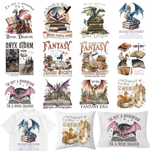 Dazoratix Bügelbilder mit Drachen-Motiv – 12 Blatt Fantasy DTF bereit zum Drücken für T-Shirts, Hitzepatches, Aufkleber, Vinyl-Aufkleber für Männer, Kleidung, Hoodies, Kleidung, Applikationen, Kissen Dazoratix Bügelbilder mit Drachen-Motiv – 12 Blatt Fantasy DTF bereit zum Drücken für T-Shirts, Hitzepatches, Aufkleber, Vinyl-Aufkleber für Männer, Kleidung, Hoodies, Kleidung, Applikationen, Kissen von Dazoratix