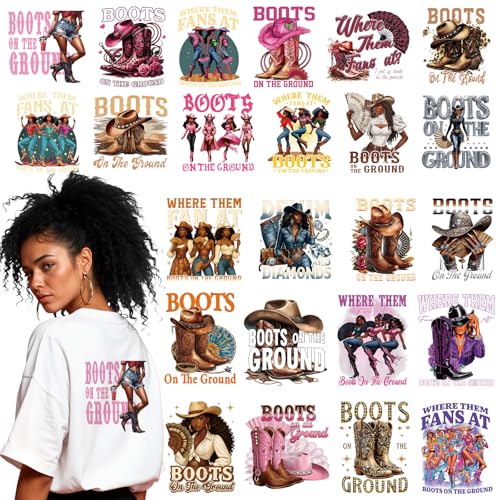 Dazoratix Cowgirl-Bügelbilder – 24 Blatt schwarze Westernstiefel, DTF, bereit zum Drücken, Hitzepatch, Retro-Vinyl-Designs, Aufkleber, Aufkleber, Damen, T-Shirts, Kleidung, Hoodie, Mütze, DIY, Basteln Dazoratix Cowgirl-Bügelbilder – 24 Blatt schwarze Westernstiefel, DTF, bereit zum Drücken, Hitzepatch, Retro-Vinyl-Designs, Aufkleber, Aufkleber, Damen, T-Shirts, Kleidung, Hoodie, Mütze, DIY, Basteln von Dazoratix