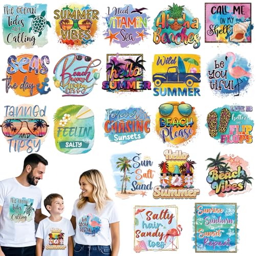 Dazoratix Sommer-Bügelbilder – 20 Blatt Strand-Sonnenuntergang, bereit zum Drücken, bunte lustige Wärmetransfer-Aufkleber, Vinyl-Applikationen, Aufkleber für Kleidung, Kissen, Hoodie, Dekorationen Dazoratix Sommer-Bügelbilder – 20 Blatt Strand-Sonnenuntergang, bereit zum Drücken, bunte lustige Wärmetransfer-Aufkleber, Vinyl-Applikationen, Aufkleber für Kleidung, Kissen, Hoodie, Dekorationen von Dazoratix