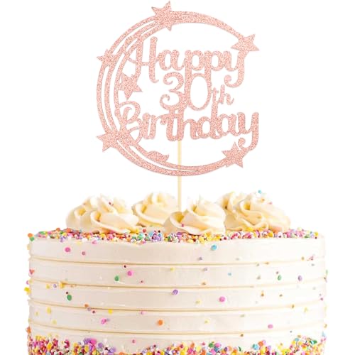 DazzJoy Rosegold Tortendeko 30 Geburtstag Frau,Beidseitig Deko 30 Geburtstag Frau,Cake Topper 30 Geburtstag Frauen,Kuchendeko 30. Geburtstag,Geburtstagsdeko 30 DazzJoy Rosegold Tortendeko 30 Geburtstag Frau,Beidseitig Deko 30 Geburtstag Frau,Cake Topper 30 Geburtstag Frauen,Kuchendeko 30. Geburtstag,Geburtstagsdeko 30 von Dazzjoy