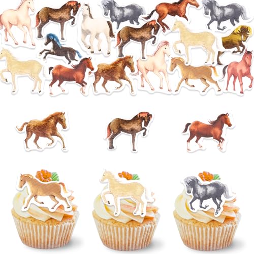 DazzJoy 48 Stück Essbare Tortendeko Pferd Deko,Pferde Tortendeko Essbar,Pferd Kuchen Deko Essbare,Essbare Cupcake Topper Pferde,Essbare Deko für Torten,Pferd Muffin Deko Essbar,Torten Deko Essbare DazzJoy 48 Stück Essbare Tortendeko Pferd Deko,Pferde Tortendeko Essbar,Pferd Kuchen Deko Essbare,Essbare Cupcake Topper Pferde,Essbare Deko für Torten,Pferd Muffin Deko Essbar,Torten Deko Essbare von Dazzjoy