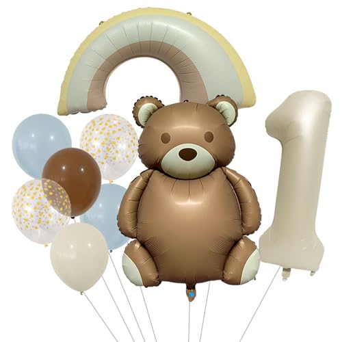 DazzJoy Bär Geburtstagsdeko 1 Jahr Junge, Bären Luftballon Deko 1. Geburtstag Junge Mädchen, Bär Ballon 1 Geburtstag Junge, 1 Jahr Geburtstage Junge, Deko Kindergeburtstag 1 Jahre Jungen DazzJoy Bär Geburtstagsdeko 1 Jahr Junge, Bären Luftballon Deko 1. Geburtstag Junge Mädchen, Bär Ballon 1 Geburtstag Junge, 1 Jahr Geburtstage Junge, Deko Kindergeburtstag 1 Jahre Jungen von Dazzjoy