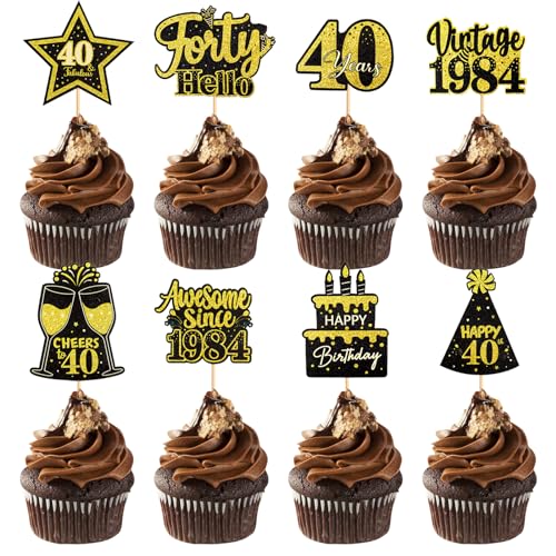 DazzJoy 32 Stück Tortendeko 40 Geburtstag Mann Frau,40. Geburtstag Cupcake Topper,40 Geburtstag Kuchen Deko,Deko 40 Geburtstag Cake Topper,Kuchendeko 40 Geburtstag DazzJoy 32 Stück Tortendeko 40 Geburtstag Mann Frau,40. Geburtstag Cupcake Topper,40 Geburtstag Kuchen Deko,Deko 40 Geburtstag Cake Topper,Kuchendeko 40 Geburtstag von Dazzjoy