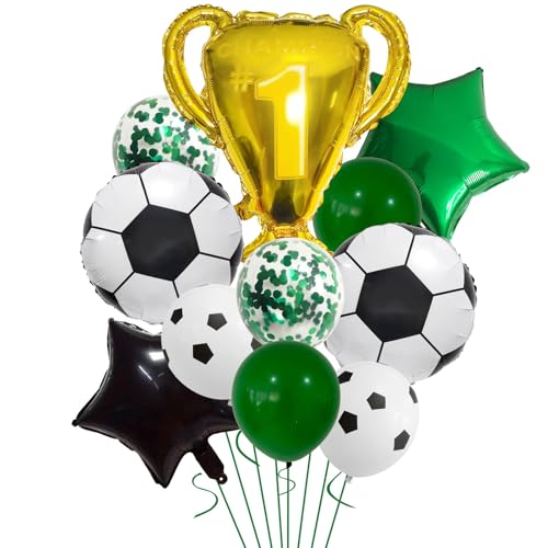DazzJoy Fußball Luftballons Geburtstag Deko, Luftballon Fussball Deko Geburtstag Kinder, Helium Ballons Fußball Geburtstagsdeko für Spieltag Fußball Weltmeisterschaft, Fussball Ballon Geburtstag Deko DazzJoy Fußball Luftballons Geburtstag Deko, Luftballon Fussball Deko Geburtstag Kinder, Helium Ballons Fußball Geburtstagsdeko für Spieltag Fußball Weltmeisterschaft, Fussball Ballon Geburtstag Deko von Dazzjoy