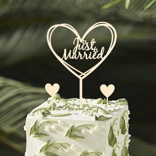 DazzJoy Just Married Cake Topper Hochzeit aus Holz,Tortendeko Hochzeit,Just Married Deko Hochzeitstorte,Tortenstecker Hochzeitsfeier,Hochzeitstorte Topper,Kuchen Topper für Verlobung Antrag Deko DazzJoy Just Married Cake Topper Hochzeit aus Holz,Tortendeko Hochzeit,Just Married Deko Hochzeitstorte,Tortenstecker Hochzeitsfeier,Hochzeitstorte Topper,Kuchen Topper für Verlobung Antrag Deko von Dazzjoy