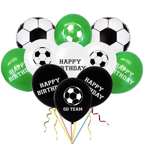 DazzJoy 26 Stück Fussball Luftballon, Fussball Deko Geburtstag Junge, Fußball Deko Latex Ballons Grün Weiß Schwarz, Soccer Ballon für Spieltag Fußball Weltmeisterschaft, Fußball Geburtstag Party Deko DazzJoy 26 Stück Fussball Luftballon, Fussball Deko Geburtstag Junge, Fußball Deko Latex Ballons Grün Weiß Schwarz, Soccer Ballon für Spieltag Fußball Weltmeisterschaft, Fußball Geburtstag Party Deko von Dazzjoy