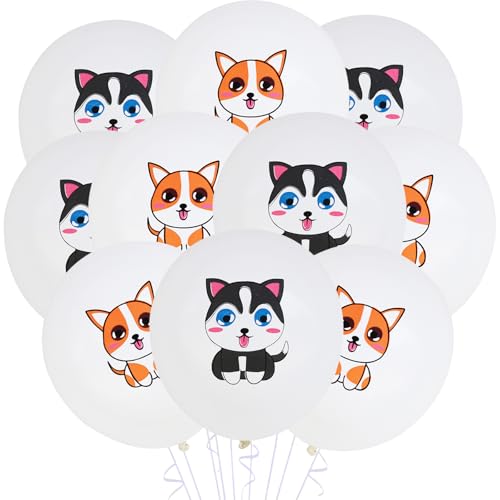 DazzJoy 20 Stück Luftballon Hund, Tier Luftballons Tiere Hunde Geburtstag Deko, Hund Ballon Tiere, Hunde Helium Ballons für Kindergeburtstag Deko Junge Mädchen, Party Animals, Babyparty Dekoration von Dazzjoy