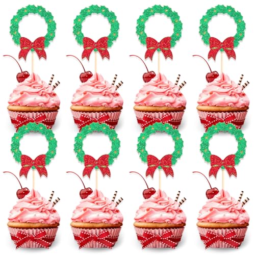 DazzJoy 12 Stk Weihnachtskranz Cupcake Topper,Glitter Tortendeko Weihnachten,Kuchen Deko Weihnachten,Kuchendeko Weihnachten,Torten Deko Weihnachten,Weihnachtskekse Deko Torte Weihnachten DazzJoy 12 Stk Weihnachtskranz Cupcake Topper,Glitter Tortendeko Weihnachten,Kuchen Deko Weihnachten,Kuchendeko Weihnachten,Torten Deko Weihnachten,Weihnachtskekse Deko Torte Weihnachten von Dazzjoy