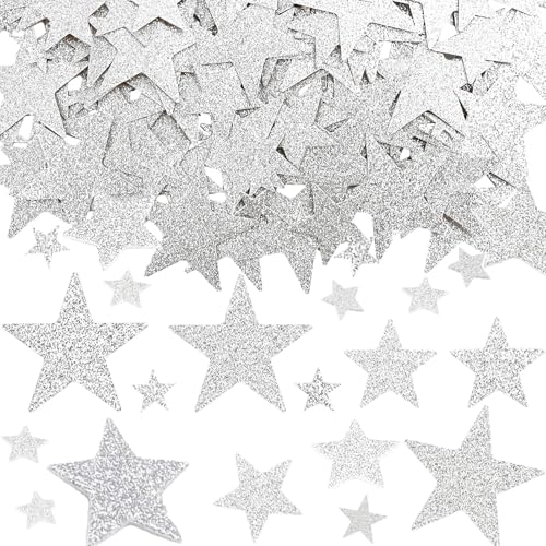 DazzJoy 200 Stk Glitzer Streudeko Sterne Konfetti Weihnachten 1-3cm,3 Größen Sterne Deko Silber, Weihnachtskonfetti Deko Sterne,Glitzersterne Streudeko Silvester,Pailletten Stern Tischdeko Streusterne DazzJoy 200 Stk Glitzer Streudeko Sterne Konfetti Weihnachten 1-3cm,3 Größen Sterne Deko Silber, Weihnachtskonfetti Deko Sterne,Glitzersterne Streudeko Silvester,Pailletten Stern Tischdeko Streusterne von Dazzjoy