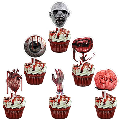 DazzJoy 24 Stück Halloween Cupcake Toppers DazzJoy 24 Stück Halloween Cupcake Toppers von Dazzjoy