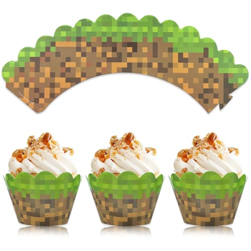 DazzJoy 24 Stück Videospiel Muffin Deko Pixel,Cupcake Wrappers für Gamers,Cupcake Deko Geburtstag,Gaming Muffinförmchen Papier,Muffinform Papier für Kinder,Cupcake Förmchen DazzJoy 24 Stück Videospiel Muffin Deko Pixel,Cupcake Wrappers für Gamers,Cupcake Deko Geburtstag,Gaming Muffinförmchen Papier,Muffinform Papier für Kinder,Cupcake Förmchen von Dazzjoy