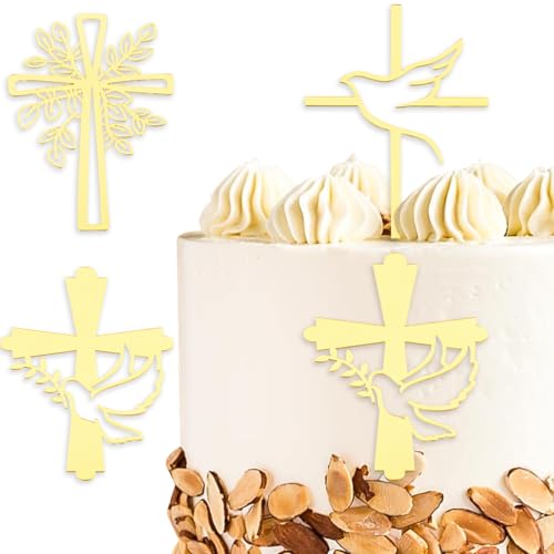 DazzJoy 3 Stück Kreuz Cake Topper Taufe,Acryl Tortendeko Taufe,Kreuz Taufe Tortendeko Gold,Firmung Tortendeko Taufe Mädchen,Kuchen Deko Taufe,Konfirmation Tortendeko Kommunion Deko,Firmung Deko DazzJoy 3 Stück Kreuz Cake Topper Taufe,Acryl Tortendeko Taufe,Kreuz Taufe Tortendeko Gold,Firmung Tortendeko Taufe Mädchen,Kuchen Deko Taufe,Konfirmation Tortendeko Kommunion Deko,Firmung Deko von Dazzjoy