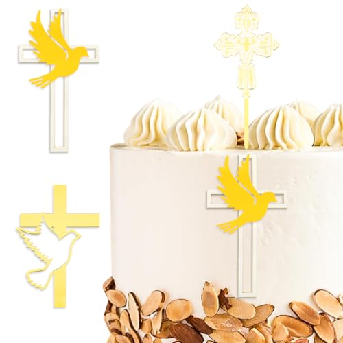 DazzJoy 3 Stück Holz Kreuz Tortendeko Taufe Junge,Acryl Cake Topper Taufe,Firmung Tortendeko Taufe Mädchen,Konfirmation Tortendeko Kreuz,Gold Kreuz Kommunion Tortendeko,Kuchen Deko Taufe,Babyparty DazzJoy 3 Stück Holz Kreuz Tortendeko Taufe Junge,Acryl Cake Topper Taufe,Firmung Tortendeko Taufe Mädchen,Konfirmation Tortendeko Kreuz,Gold Kreuz Kommunion Tortendeko,Kuchen Deko Taufe,Babyparty von Dazzjoy