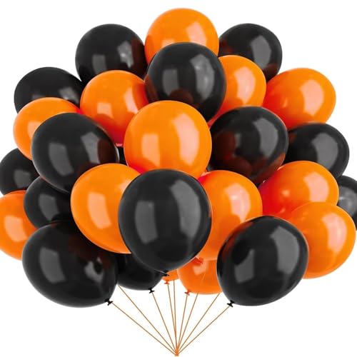 DazzJoy Halloween Luftballons Orange Schwarz, 30 Stück 12 Zoll Latex Schwarz Orange Luftballons Halloween Deko Ballons, Helloween Balloons für Geburtstag Hochzeit Herbstdeko Helloween Party Dekoration DazzJoy Halloween Luftballons Orange Schwarz, 30 Stück 12 Zoll Latex Schwarz Orange Luftballons Halloween Deko Ballons, Helloween Balloons für Geburtstag Hochzeit Herbstdeko Helloween Party Dekoration von Dazzjoy