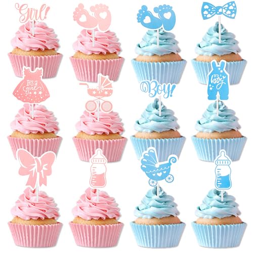 DazzJoy 36 Stück Boy or Girl Tortendeko Babyparty,Baby Gender Reveal Party Deko Torte,Cupcake Topper Baby Junge Mädchen,Babyparty Kuchen Deko,Gender Reveal Tortendeko Blau Rosa,Baby Shower Muffin Deko DazzJoy 36 Stück Boy or Girl Tortendeko Babyparty,Baby Gender Reveal Party Deko Torte,Cupcake Topper Baby Junge Mädchen,Babyparty Kuchen Deko,Gender Reveal Tortendeko Blau Rosa,Baby Shower Muffin Deko von Dazzjoy