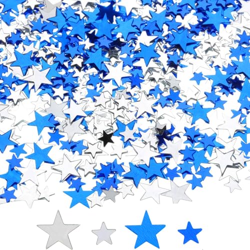 DazzJoy 4000 Stk Glitzer Streudeko Sterne Konfetti Weihnachten,2 Größen Sterne Deko Blau Silber,Weihnachtskonfetti Deko Sterne, Glitzersterne Streudeko Silvester,Pailletten Stern Tischdeko Streusterne DazzJoy 4000 Stk Glitzer Streudeko Sterne Konfetti Weihnachten,2 Größen Sterne Deko Blau Silber,Weihnachtskonfetti Deko Sterne, Glitzersterne Streudeko Silvester,Pailletten Stern Tischdeko Streusterne von Dazzjoy