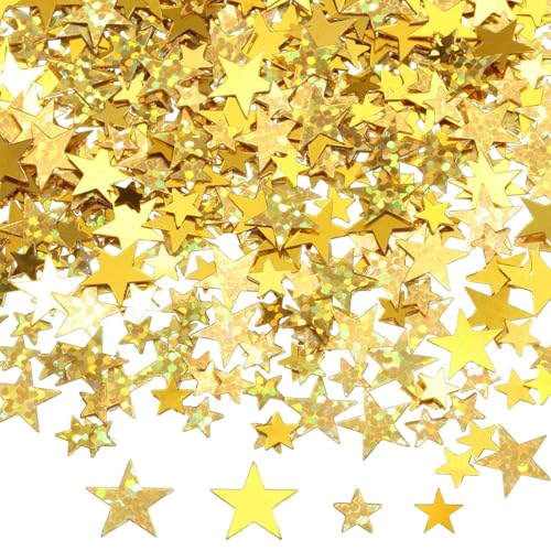 DazzJoy 4000 Stück Glitzer Streudeko Sterne Konfetti Weihnachten, 10mm & 6mm Sterne Deko Gold, Weihnachtskonfetti Deko Sterne, Glitzersterne Streudeko Silvester,Pailletten Stern Tischdeko Streusterne DazzJoy 4000 Stück Glitzer Streudeko Sterne Konfetti Weihnachten, 10mm & 6mm Sterne Deko Gold, Weihnachtskonfetti Deko Sterne, Glitzersterne Streudeko Silvester,Pailletten Stern Tischdeko Streusterne von Dazzjoy