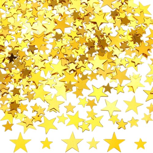 DazzJoy 4000 Stück Glitzer Streudeko Sterne Konfetti Weihnachten, 2 Größen Sterne Deko Gold, Weihnachtskonfetti Deko Sterne, Glitzersterne Streudeko Silvester, Pailletten Stern Tischdeko Streusterne DazzJoy 4000 Stück Glitzer Streudeko Sterne Konfetti Weihnachten, 2 Größen Sterne Deko Gold, Weihnachtskonfetti Deko Sterne, Glitzersterne Streudeko Silvester, Pailletten Stern Tischdeko Streusterne von Dazzjoy