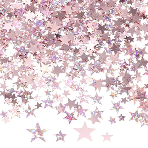 DazzJoy 4000 Stück Glitzer Streudeko Sterne Konfetti Weihnachten, 2 Größen Sterne Deko Roségold,Weihnachtskonfetti Deko Sterne, Glitzersterne Streudeko Silvester,Pailletten Stern Tischdeko Streusterne DazzJoy 4000 Stück Glitzer Streudeko Sterne Konfetti Weihnachten, 2 Größen Sterne Deko Roségold,Weihnachtskonfetti Deko Sterne, Glitzersterne Streudeko Silvester,Pailletten Stern Tischdeko Streusterne von Dazzjoy