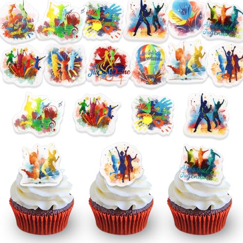 DazzJoy 48 Stück Esspapier Tortendeko Jugendweihe Junge Mädchen,Jugendweihe Tortendeko Essbar,Alles Gute zur Jugendweihe Deko Kuchen Essbar,Bunt Essbare Cupcake Topper Jugendweihe Deko Torte DazzJoy 48 Stück Esspapier Tortendeko Jugendweihe Junge Mädchen,Jugendweihe Tortendeko Essbar,Alles Gute zur Jugendweihe Deko Kuchen Essbar,Bunt Essbare Cupcake Topper Jugendweihe Deko Torte von Dazzjoy