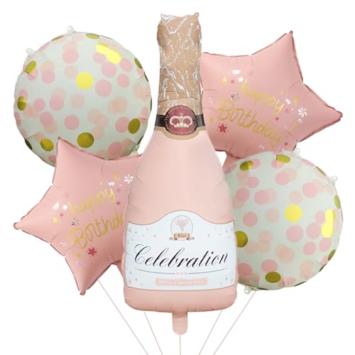 DazzJoy 5 Stück Champagne Folienballon von Dazzjoy