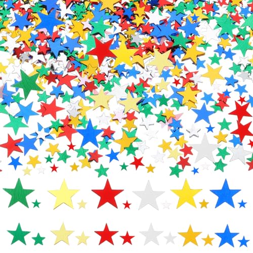 DazzJoy 6000 Stück Glitzer Streudeko Sterne Konfetti Weihnachten, 4 Größen Bunt Sterne Deko, Weihnachtskonfetti Deko Sterne,Glitzersterne Streudeko Silvester,Pailletten Stern Tischdeko Streusterne Rot DazzJoy 6000 Stück Glitzer Streudeko Sterne Konfetti Weihnachten, 4 Größen Bunt Sterne Deko, Weihnachtskonfetti Deko Sterne,Glitzersterne Streudeko Silvester,Pailletten Stern Tischdeko Streusterne Rot von Dazzjoy