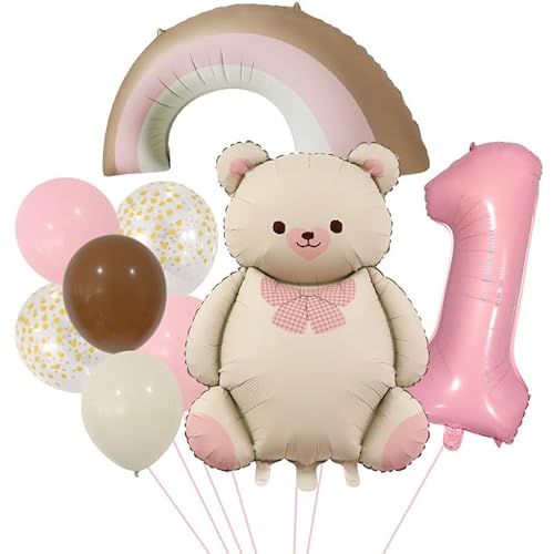 DazzJoy Bär Geburtstagsdeko 1 Jahr Mädchen, Luftballon Deko 1. Geburtstag Mädchen Junge, Regenbogen Bär Luftballons Deko Kindergeburtstag 1 Jahr Mädchen, Bären Folienballon 1 Geburtstag Mädchen Deko DazzJoy Bär Geburtstagsdeko 1 Jahr Mädchen, Luftballon Deko 1. Geburtstag Mädchen Junge, Regenbogen Bär Luftballons Deko Kindergeburtstag 1 Jahr Mädchen, Bären Folienballon 1 Geburtstag Mädchen Deko von Dazzjoy
