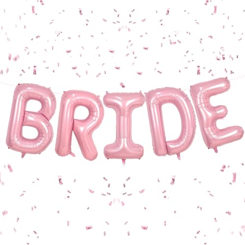 DazzJoy Bride to Be Deko Luftballon, 16 Zoll Rosa Bride Buchstaben Ballons, Junggesellenabschied Frauen Ballon, JGA Deko Folienballon, Bride Luftballons für Bachelorette Party Deko, Hochzeit Deko DazzJoy Bride to Be Deko Luftballon, 16 Zoll Rosa Bride Buchstaben Ballons, Junggesellenabschied Frauen Ballon, JGA Deko Folienballon, Bride Luftballons für Bachelorette Party Deko, Hochzeit Deko von Dazzjoy