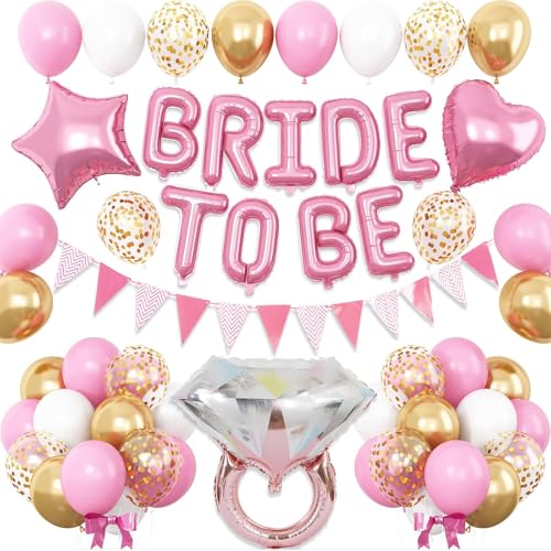DazzJoy Bride to Be Deko Luftballons Rosa, JGA Deko Frauen Folienballon, Junggesellenabschied Frauen Ballons, Hochzeitsdeko Helium Ballons für Bachelorette Party Deko, Hochzeit Deko, JGA Accessoires DazzJoy Bride to Be Deko Luftballons Rosa, JGA Deko Frauen Folienballon, Junggesellenabschied Frauen Ballons, Hochzeitsdeko Helium Ballons für Bachelorette Party Deko, Hochzeit Deko, JGA Accessoires von Dazzjoy