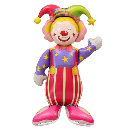 DazzJoy Clown Deko Folienballon Stehender, XXL Luftballon Clowns Deko Stehend, Karneval Deko Kinder Helium Ballon, Zirkus Deko Ballons Stehend, Luftballons Fasching Deko für Kino Deko, Karnevals Deko DazzJoy Clown Deko Folienballon Stehender, XXL Luftballon Clowns Deko Stehend, Karneval Deko Kinder Helium Ballon, Zirkus Deko Ballons Stehend, Luftballons Fasching Deko für Kino Deko, Karnevals Deko von Dazzjoy