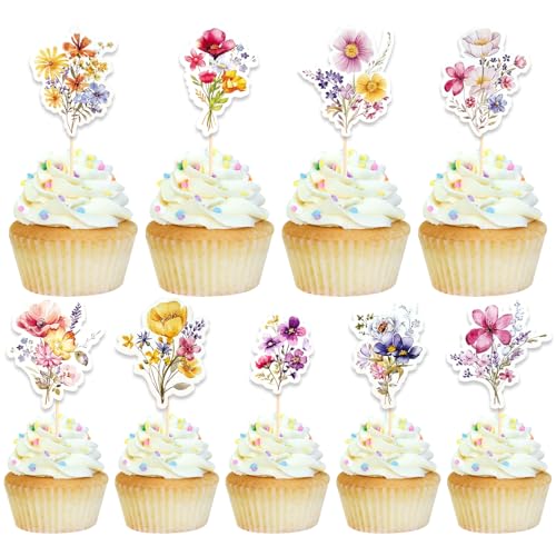 DazzJoy 36 Stück Tortendeko Blumen,Wildblumen Tortendeko Mädchen,Cupcake Topper Blüten für Babyparty Hochzeit Geburtstag Babyshower,Cupcake Deko Blumen,Muffin Deko Blüten DazzJoy 36 Stück Tortendeko Blumen,Wildblumen Tortendeko Mädchen,Cupcake Topper Blüten für Babyparty Hochzeit Geburtstag Babyshower,Cupcake Deko Blumen,Muffin Deko Blüten von Dazzjoy