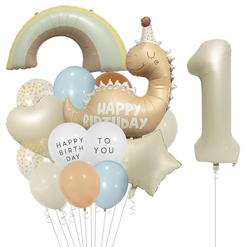 DazzJoy Dino Geburtstagsdeko 1 Jahr Junge, Dino Luftballon 1. Geburtstag Junge Mädchen, Dino Geburtstag Deko 1 Jahr Junge, Dinosaurier Happy Birthday Ballon1 Geburtstag Junge, Erster Geburtstag Junge DazzJoy Dino Geburtstagsdeko 1 Jahr Junge, Dino Luftballon 1. Geburtstag Junge Mädchen, Dino Geburtstag Deko 1 Jahr Junge, Dinosaurier Happy Birthday Ballon1 Geburtstag Junge, Erster Geburtstag Junge von Dazzjoy