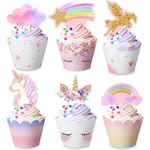 DazzJoy Einhorn Cupcake Toppers von Dazzjoy