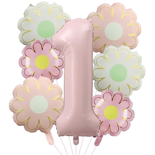 DazzJoy Geburtstagsdeko 1 Jahr Mädchen mit Gänseblümchen Folienballon, Luftballon Deko 1. Geburtstag Mädchen Junge, Ballon 1 Geburtstag Mädchen, Deko Kindergeburtstag 1 Jahr, Rosa Luftballons Zahlen 1 DazzJoy Geburtstagsdeko 1 Jahr Mädchen mit Gänseblümchen Folienballon, Luftballon Deko 1. Geburtstag Mädchen Junge, Ballon 1 Geburtstag Mädchen, Deko Kindergeburtstag 1 Jahr, Rosa Luftballons Zahlen 1 von Dazzjoy