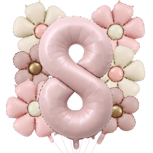 DazzJoy Geburtstagsdeko 8 Jahre Mädchen mit Gänseblümchen Folienballon DazzJoy Geburtstagsdeko 8 Jahre Mädchen mit Gänseblümchen Folienballon von Dazzjoy
