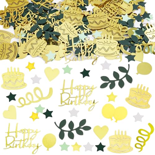DazzJoy Glitzer Happy Birthday Konfetti Tischdeko Geburtstag 1,5cm-5cm, 200 Stk Konfetti Geburtstag,Streudeko Geburtstag,Happy Birthday Deko Luftschlangen Confetti Grün,Geburtstagsdeko Tisch Mann Frau DazzJoy Glitzer Happy Birthday Konfetti Tischdeko Geburtstag 1,5cm-5cm, 200 Stk Konfetti Geburtstag,Streudeko Geburtstag,Happy Birthday Deko Luftschlangen Confetti Grün,Geburtstagsdeko Tisch Mann Frau von Dazzjoy