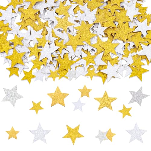 DazzJoy Glitzer Sterne Konfetti Gold Silber Groß,200 Stk Glitzersterne Streudeko Weihnachten,Pailletten Stern Tischdeko Silvester,2 Größen Sterne Deko,Streusterne Konfetti Geburtstag Hochzeit Karneval DazzJoy Glitzer Sterne Konfetti Gold Silber Groß,200 Stk Glitzersterne Streudeko Weihnachten,Pailletten Stern Tischdeko Silvester,2 Größen Sterne Deko,Streusterne Konfetti Geburtstag Hochzeit Karneval von Dazzjoy